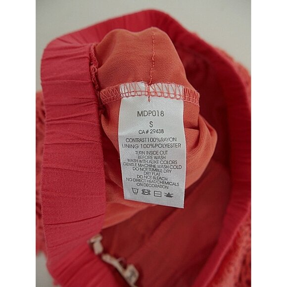 Miss Me Orange Crochet Knit Tiered Short Shorts Womens Size Small - Picture 4 of 6